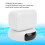 LED Night Light Bluetooth Speaker Alarm Clock with 3-Level Brightness White 4