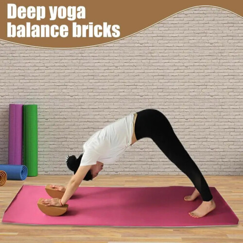 Yoga Cork Block Anti-Slip Training Exercise Brick (Beige) 2