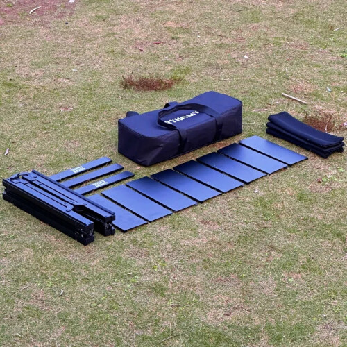 IGT 4-Unit Outdoor Camping Ultralight Folding Table Black 2