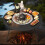 Outdoor Charcoal Grill & Tea Table Set 3