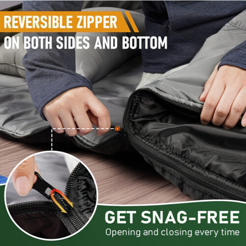 Double Sleeping Bag for Camping and Hiking Couples 2