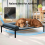 Cooling Raised Dog Bed with Pillow Support 6