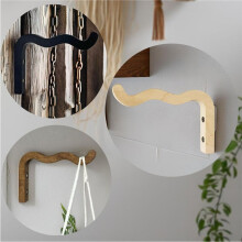 Wooden Wall Planter Hanging Plant Hooks for Indoors,Wave-Shaped Wooden Hanging Baskets for Wall Plant Hooks Heavy Duty