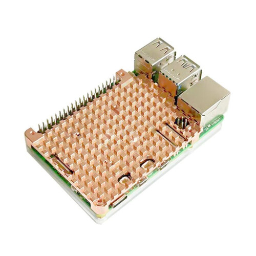 Pure Copper Heatsink for Raspberry Pi 5 Protective Case Passive Cooling Protective Shell Metal Enclosure 2