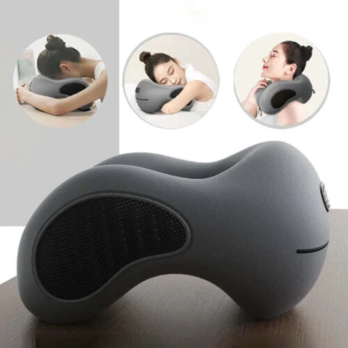 U-Shaped Memory Foam Neck Pillow Travel Support Dark Gray 2