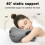 U-Shaped Memory Foam Neck Pillow Travel Support Dark Gray 4