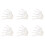 30 x White Satin Padded Clothes Hook Hanger 2