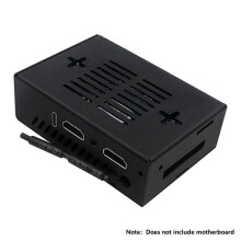 For Orange Pi 5 Pro Case Aluminum Alloy Case Metal Shell with Cooling Fan for 5 Pro Accessories (Without Antenna)