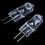 8x 220V 35W G5, 3 pin power supply dual halogen bulb warm white 4