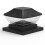 Solar Post Cap Lights Outdoor - 2 Pack 2 Modes Solar Deck Fence Lights, IP65 Waterproof Solar Powered Light Posts Black 6