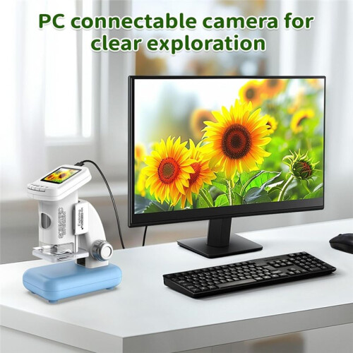 Microscope for Kids, 1200X Kids Microscope Pocket Portable Microscopes with Photo and Video Function 2