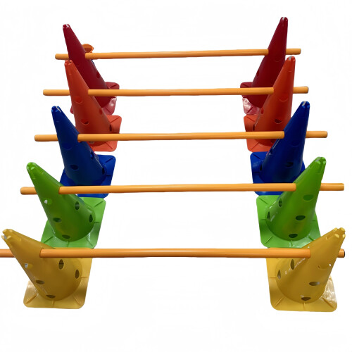 9-Piece Adjustable Soccer Training Hurdle Set 2