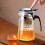 Easy-Press Glass Tea Infuser One-Touch Brewing 4