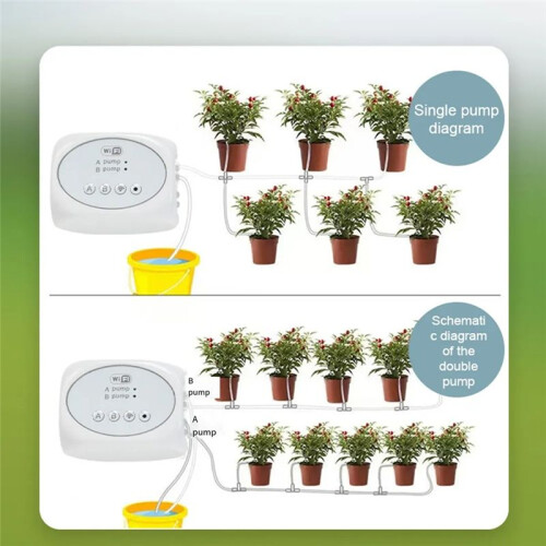 WiFi  Garden Irrigation Controller Plant Automatic Drip Irrigation System Kit Mobile Phone Control(20M 30Pot) 2