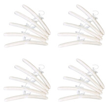 20x White Satin Padded Clothes Hook Hanger