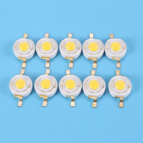 20 Pieces High Power 2 Pin 3W Warm White LED Bead Emitters 100-110Lm 2