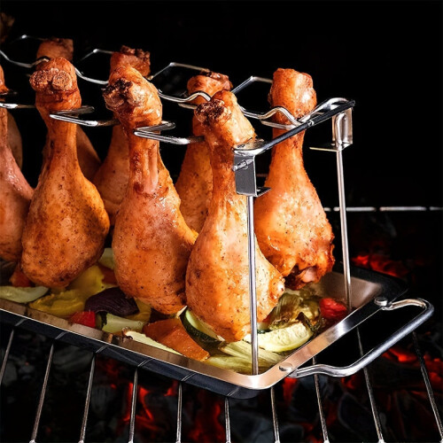 Stainless Steel Chicken Leg & Wing Rack 2