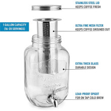2X Coffee Filter for Wide Mouth Mason Jar, 304 Stainless Steel,Ultra Fine Mesh,Tea and Fruit Infuser
