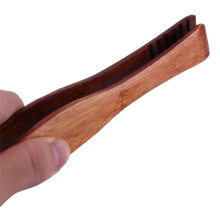 3 Pcs BBQ Tools 26.5cm Wooden Health and Environmental Protection Grilled Food Clip Barbecue Outdoor Portable Tongs