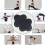 2PCS Yoga Knee Pads Extra Cushioning Black 5