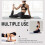 2PCS Yoga Knee Pads Extra Cushioning Black 6