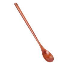 12 Pieces Wooden Spoons Kitchen Serving Long Handle Soup Spoons Cooking Tasting Spoons for Eating Mixing Stirring