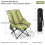 High-Back Adjustable Camping Moon Folding Leisure Chair Green 8