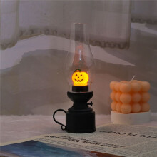 Halloween Vintage Lamp Electronic Lamp Pumpkin LED Light Halloween Table Lamp for Home Bedroom Haunted House