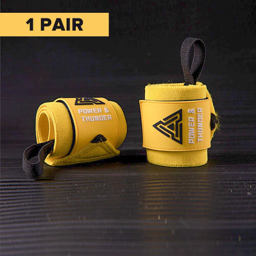 Premium Wrist Support Wristbands 1 Pair Yellow 2