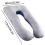 U-Shaped Pregnancy Pillow Pure Cotton Cushion Grey 9