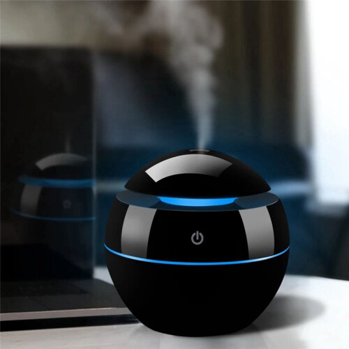 2X Air Humidifier Ultrasonic USB Aroma Diffuser LED Night Light Electric Essential Oil Diffuser Aromatherapy Black 2