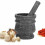 3X Granite Pattern Pestle Set Stone Herb Spice Grinder Solid Grinder Cooking Set 4