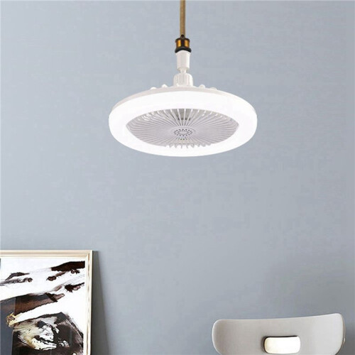 2X Ceiling Fans with Remote Control and Light Lamp Fan E27 Converter Base  Silent Ceiling Fans 2
