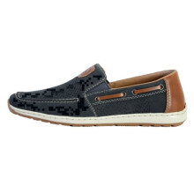 Mocassino in pelle Rieker Morelia - Blu V2