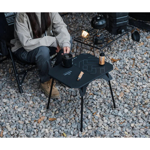 Ultralight Dual-Purpose Camping Adjustable Folding ABS Table Blac 2