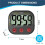 20X Kitchen Timer, Digital Visual Timer Magnetic Clock Stopwatch Countdown Timer, Large LCD Screen Display for Cooking 6