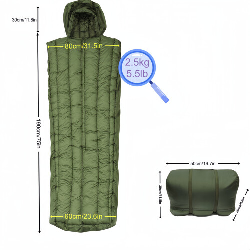Coat-Style Sleeping Bag for Camping 2