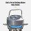 Adjustable Height Outdoor Gas Stove Foldable Windproof Burner Silver 3
