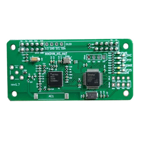 1.7 Version MMDVM Hotspot Board with Antenna Support P25 DMR YSF VHF UHF for Raspberry Pi 1