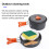 Foldable Aluminum Camping Cookware Tableware Set Black 4