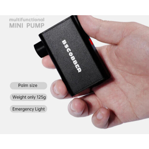 Mini Air Pump Bike 100PSI Rechargeable Wireless Compressor Black 2