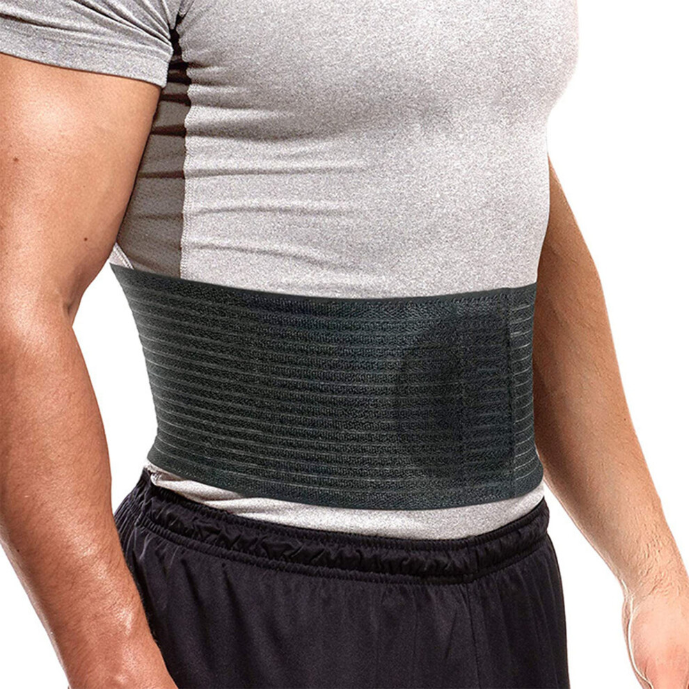 Umbilical Hernia Belt with Compression Support Pad for Men Women L