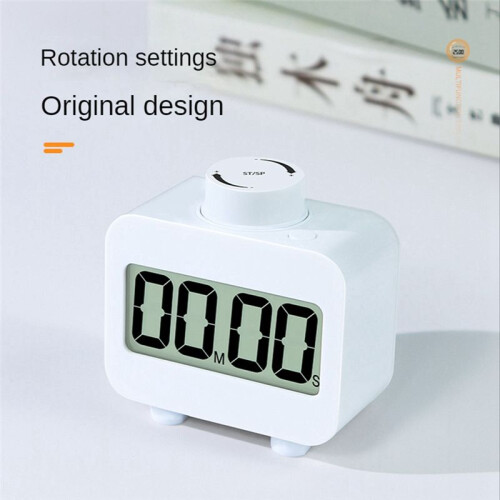2X Digital Timer Visual Rotary Kitchen Timer Fast Settable Count  and Count Down Timer Ringing or Flashing Lights 1
