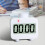 2X Digital Timer Visual Rotary Kitchen Timer Fast Settable Count  and Count Down Timer Ringing or Flashing Lights 3
