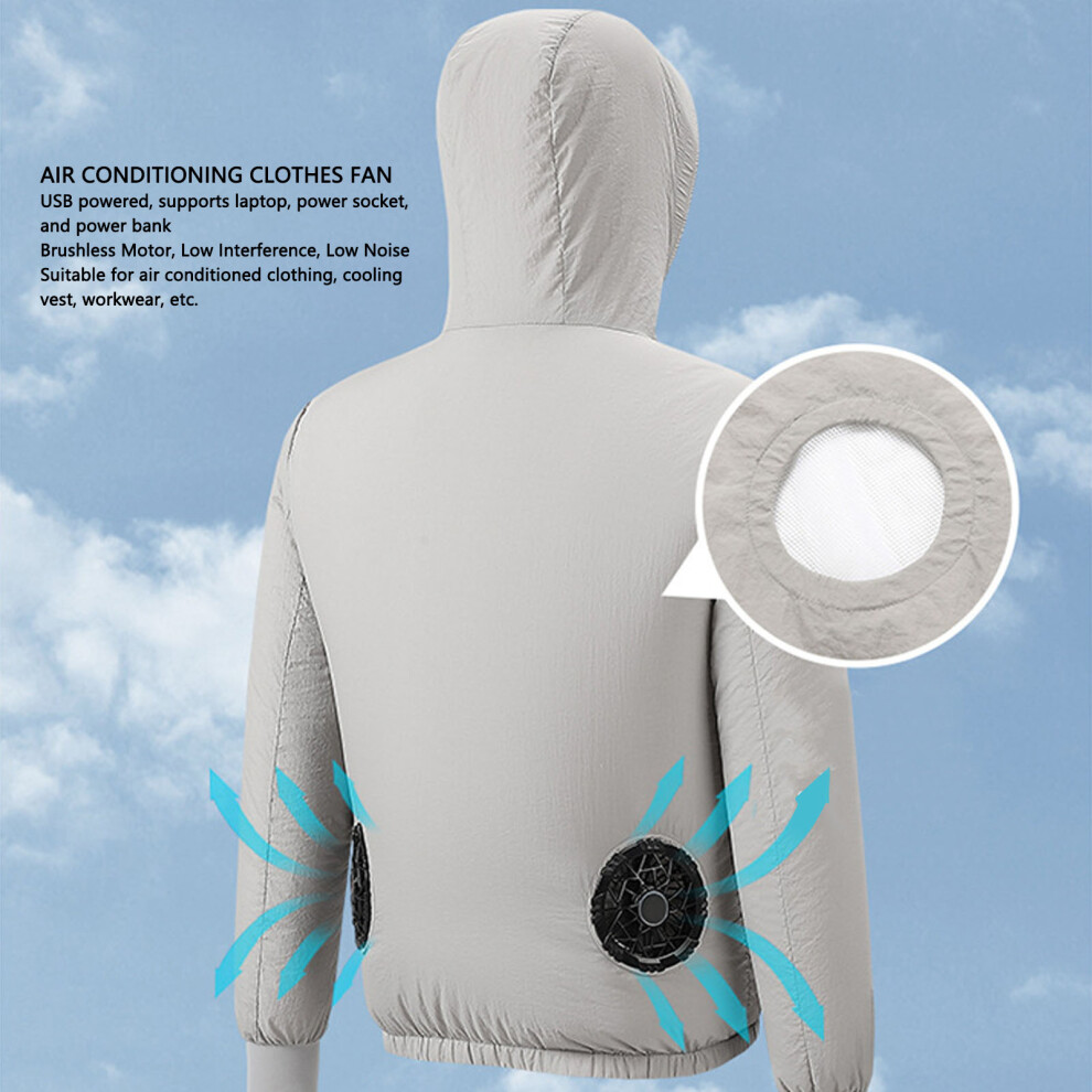 5V 0.6A USB Workwear Cooling Fan 2-Piece Set