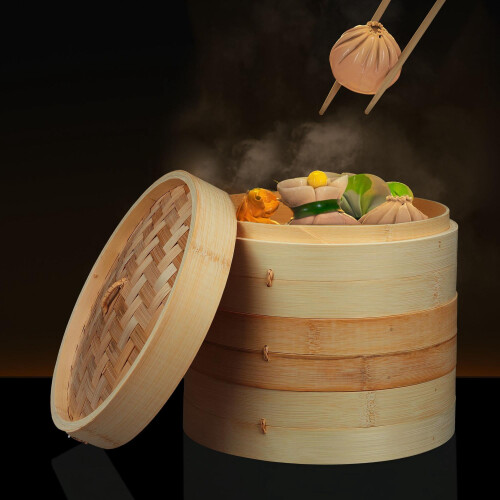 Bamboo Steamer 3 Tier 1