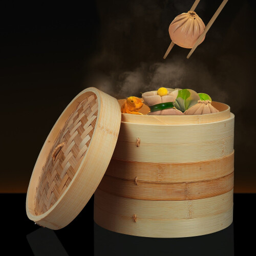 Bamboo Steamer 3 Tier 2