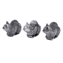 3 piezas de pies para macetas de resina, Gato dormilón, Natural