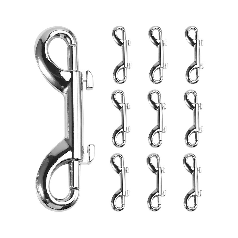 10Pcs 88Mm Scuba Diving Double End Bolt Snap Hook Clips Zinc Alloy Quick Draw Link Carabiner B-Shape Spring Hook 6134220692340