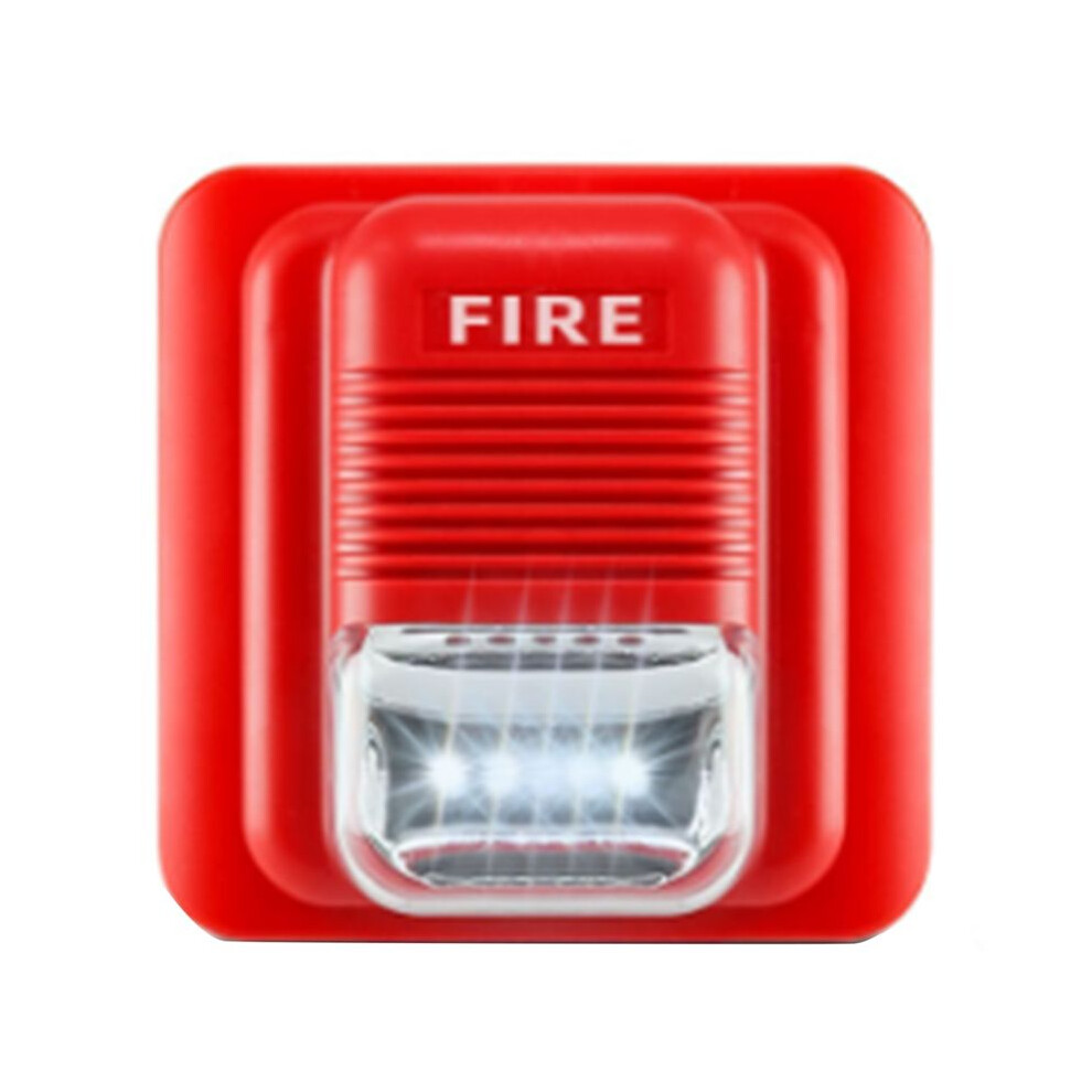 24V Small High-Decibel Fire Alarm Horn Outdoor Wired Sound And Light Siren For Fire Emergency 4712412663747